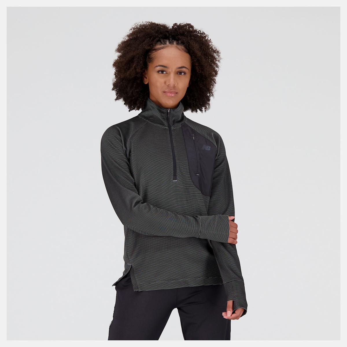 Hoodies &amp; Sweatshirts | Women New Balance Q Speed Shift 1/2 Zip Black