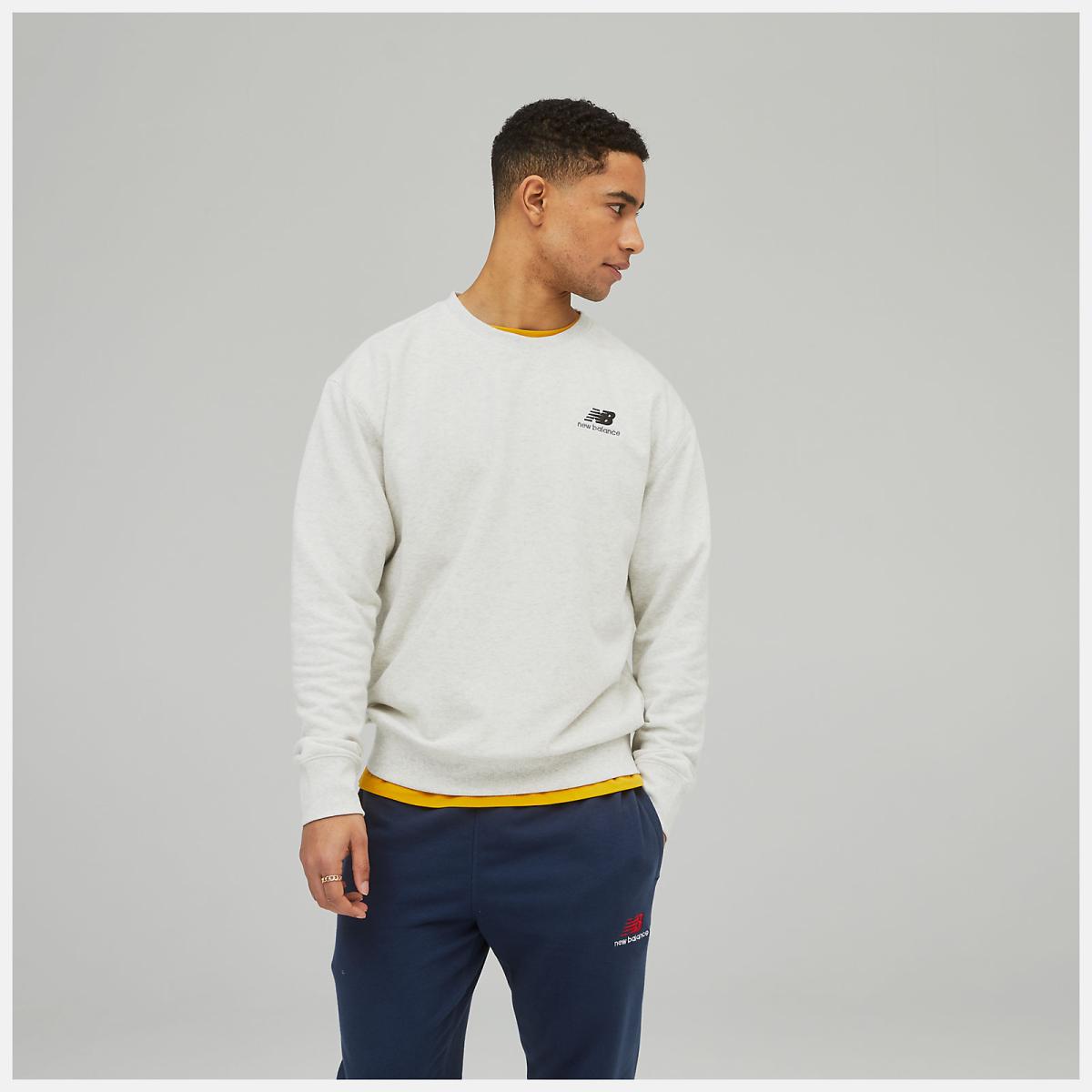 Hoodies &amp; Sweatshirts | Women New Balance Uni-ssentials French Terry Crewneck Sweatshirt Sea Salt Heather