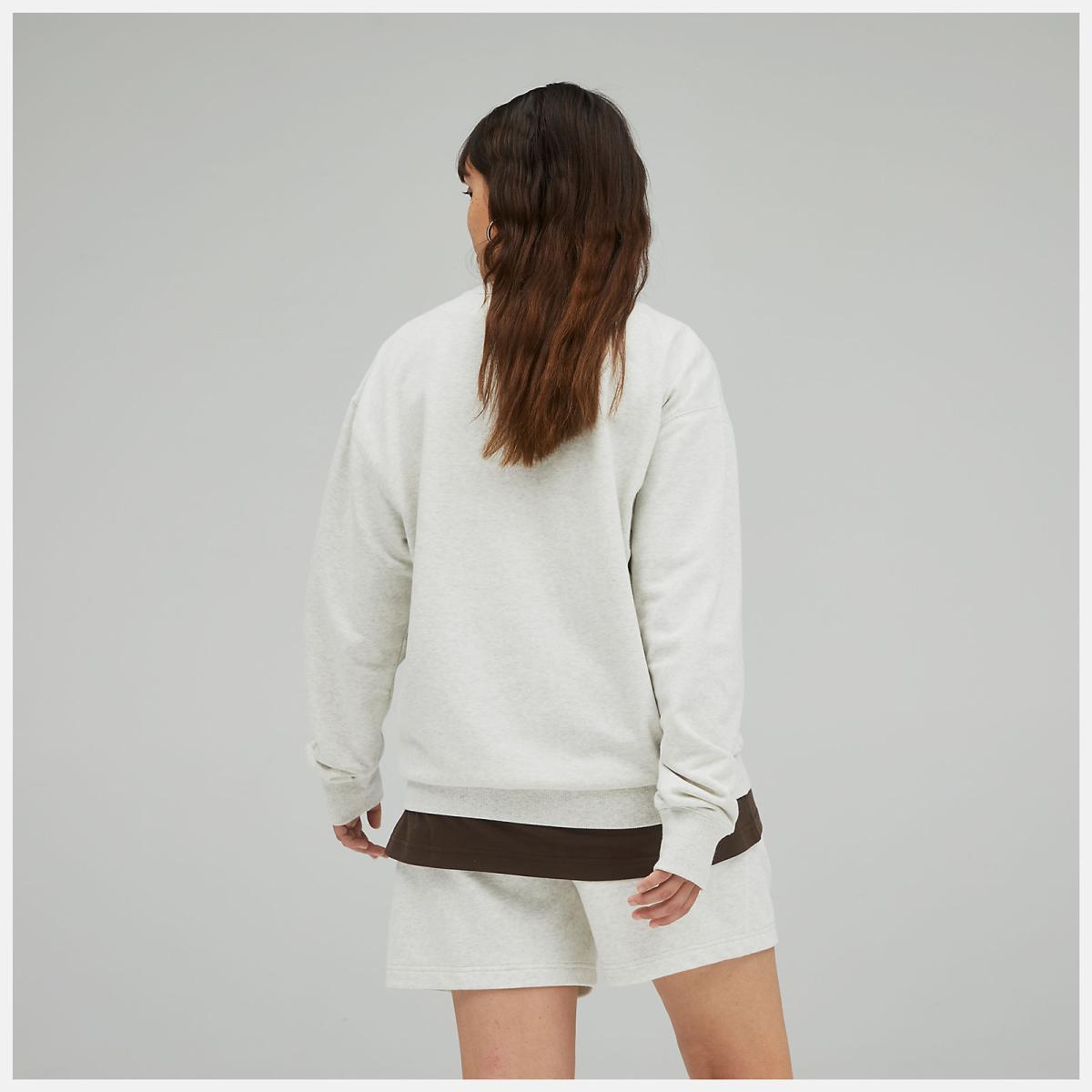 Hoodies &amp; Sweatshirts | Women New Balance Uni-ssentials French Terry Crewneck Sweatshirt Sea Salt Heather