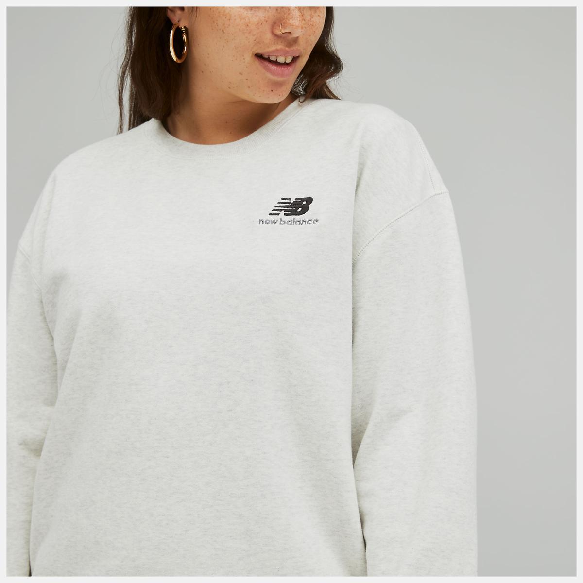 Hoodies &amp; Sweatshirts | Women New Balance Uni-ssentials French Terry Crewneck Sweatshirt Sea Salt Heather