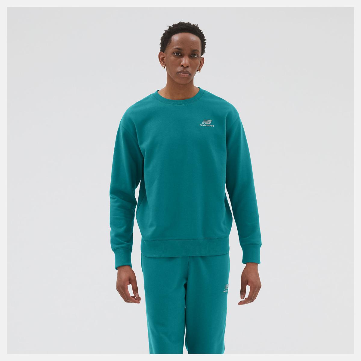 Hoodies &amp; Sweatshirts | Women New Balance Uni-ssentials French Terry Crewneck Sweatshirt Vintage Teal