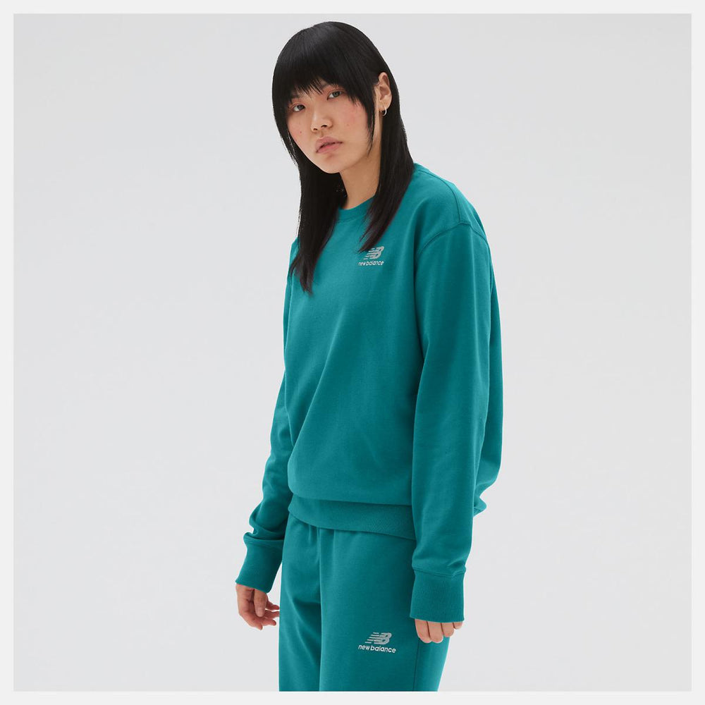 Hoodies &amp; Sweatshirts | Women New Balance Uni-ssentials French Terry Crewneck Sweatshirt Vintage Teal