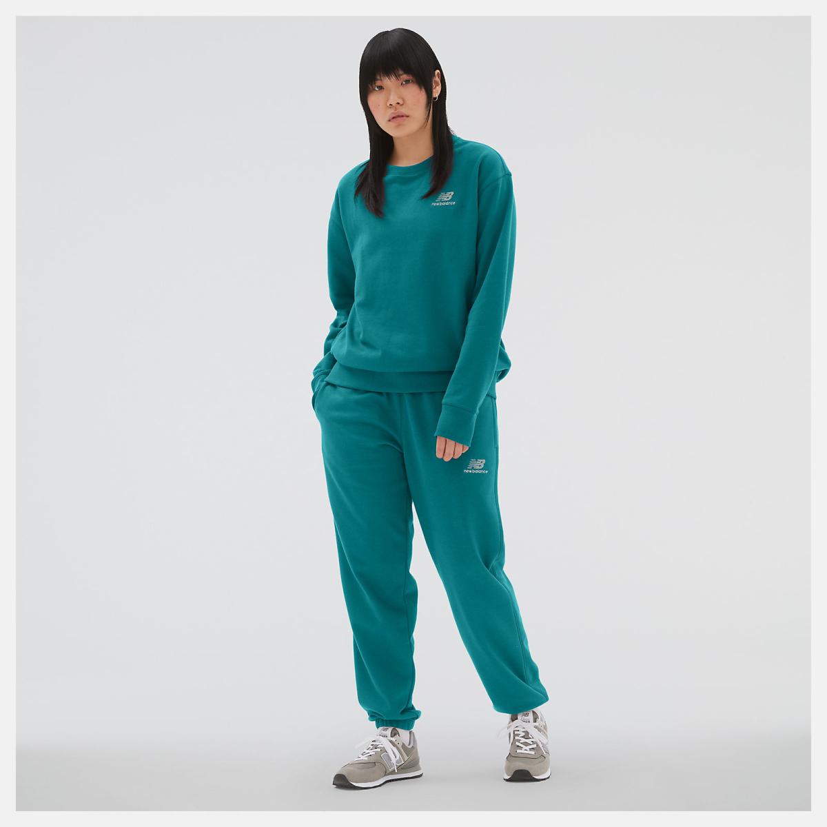 Hoodies &amp; Sweatshirts | Women New Balance Uni-ssentials French Terry Crewneck Sweatshirt Vintage Teal