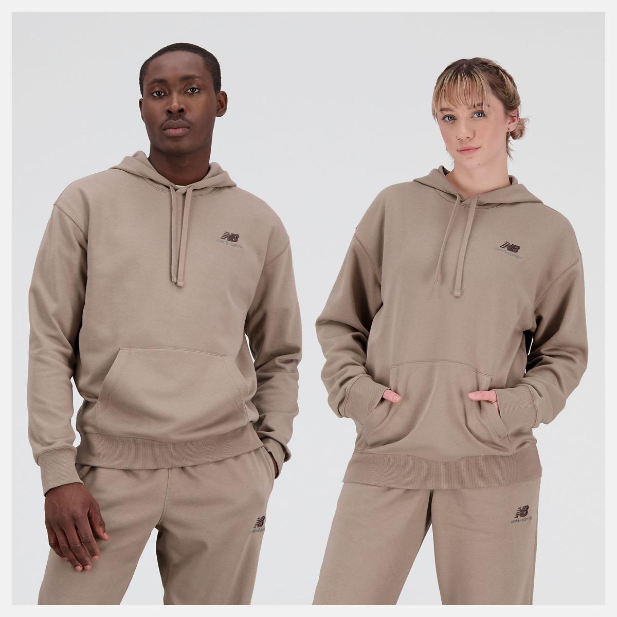 Hoodies &amp; Sweatshirts | Women New Balance Uni-ssentials French Terry Hoodie Mushroom