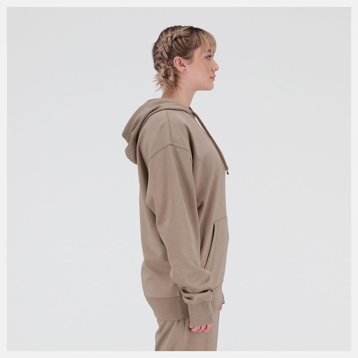 Hoodies &amp; Sweatshirts | Women New Balance Uni-ssentials French Terry Hoodie Mushroom