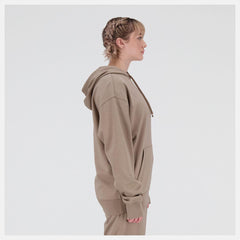 Hoodies &amp; Sweatshirts | Women New Balance Uni-ssentials French Terry Hoodie Mushroom