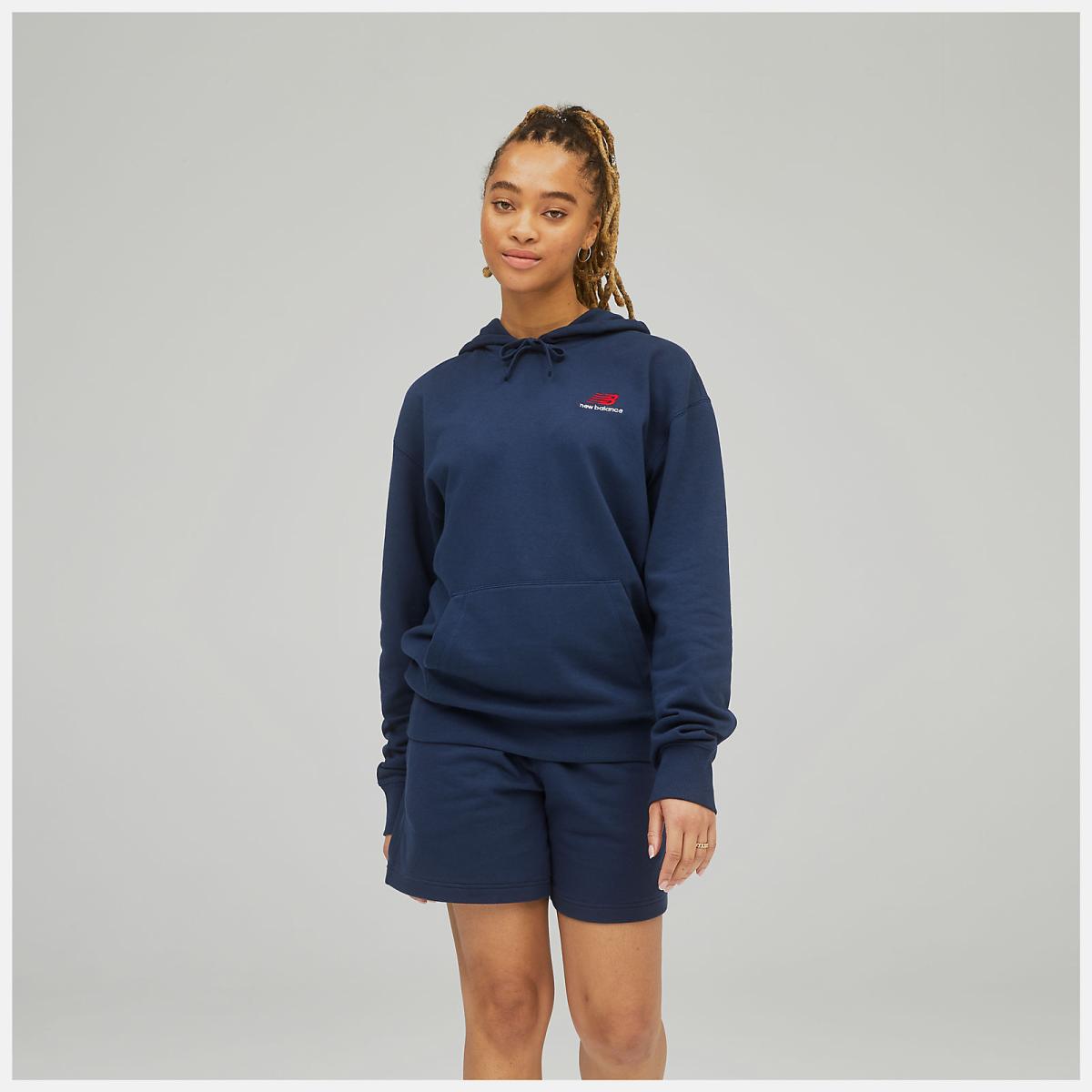 Hoodies &amp; Sweatshirts | Women New Balance Uni-ssentials French Terry Hoodie Natural Indigo