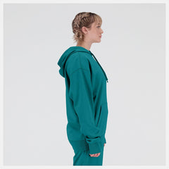 Hoodies &amp; Sweatshirts | Women New Balance Uni-ssentials French Terry Hoodie Vintage Teal
