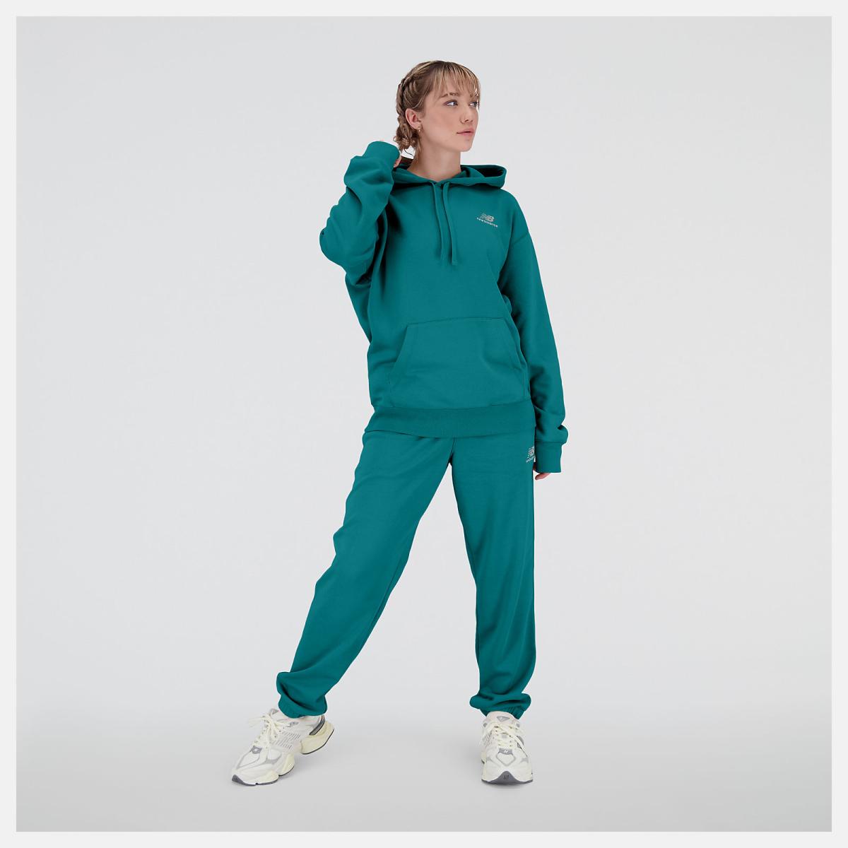 Hoodies &amp; Sweatshirts | Women New Balance Uni-ssentials French Terry Hoodie Vintage Teal