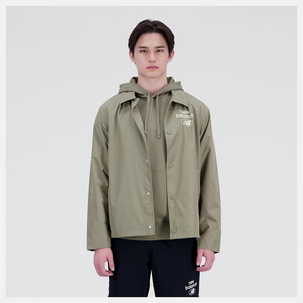 Jackets &amp; Vests | Men New Balance Essentials Reimagined Woven Jacket Covert Green