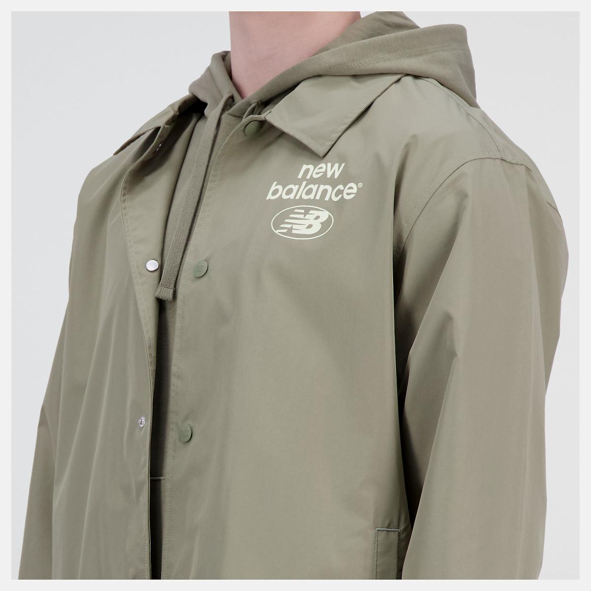 Jackets &amp; Vests | Men New Balance Essentials Reimagined Woven Jacket Covert Green