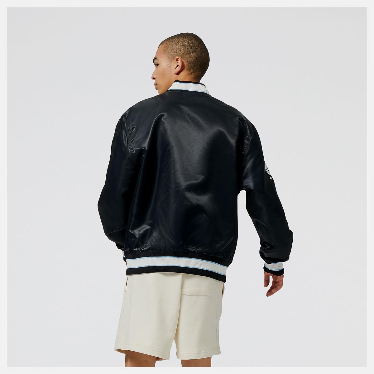 Jackets &amp; Vests | Men New Balance Hoops Woven Jacket Black