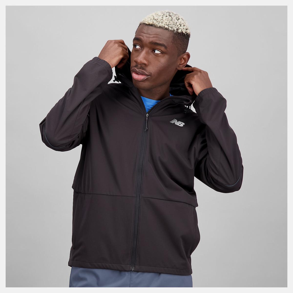 Jackets &amp; Vests | Men New Balance Impact Run Water Defy Jacket Black