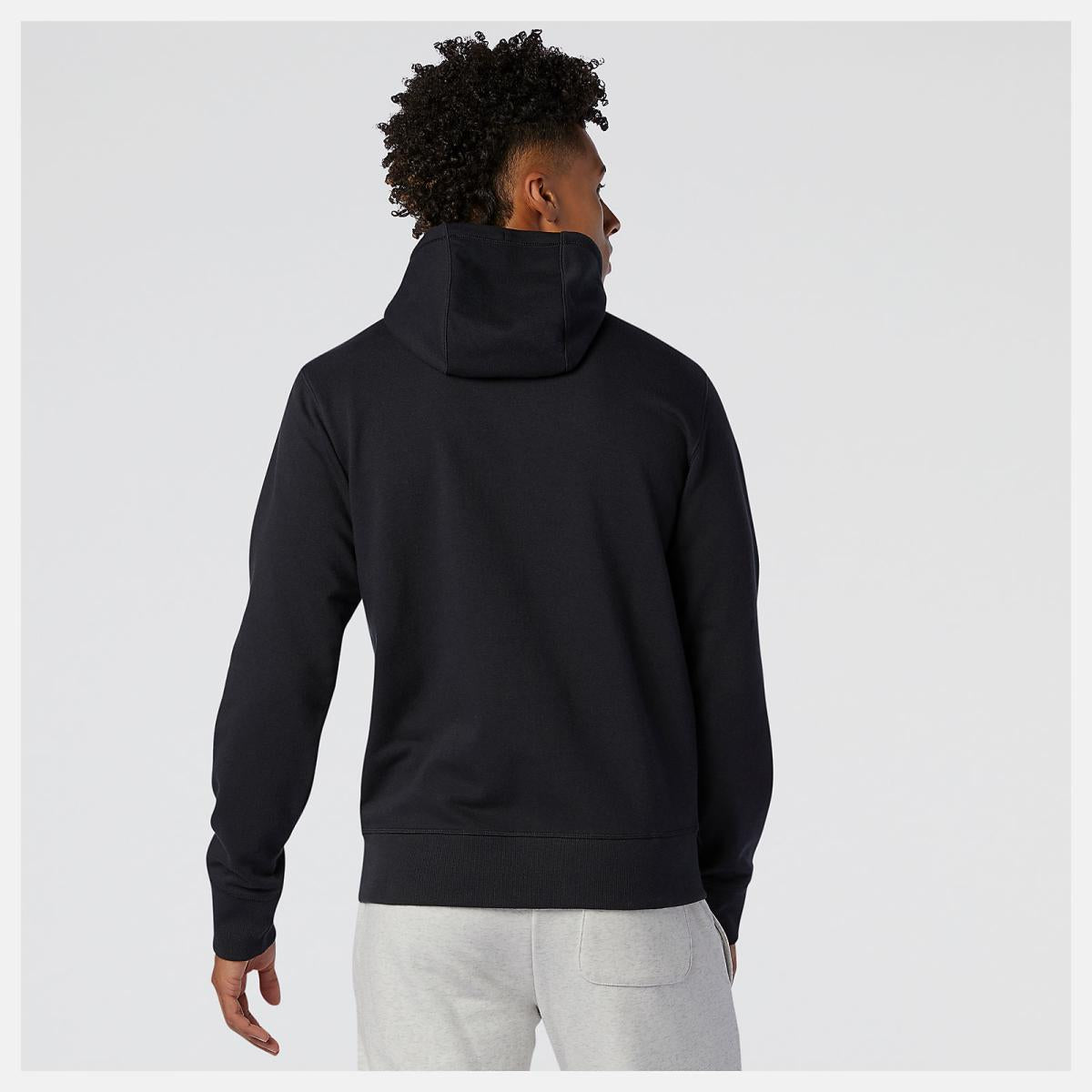 Jackets &amp; Vests | Men New Balance NB Essentials Stacked Full Zip Hoodie Black