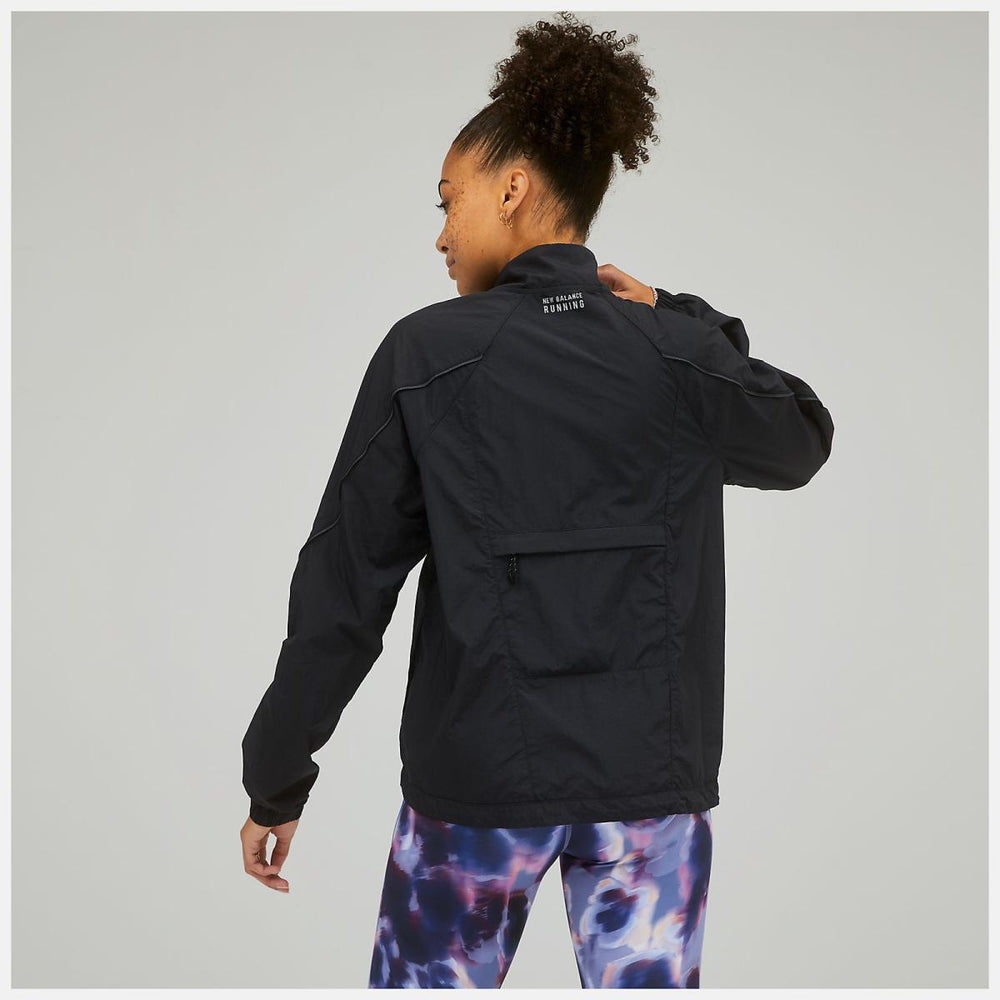 Jackets &amp; Vests | Women New Balance Impact Run Packable Jacket Black