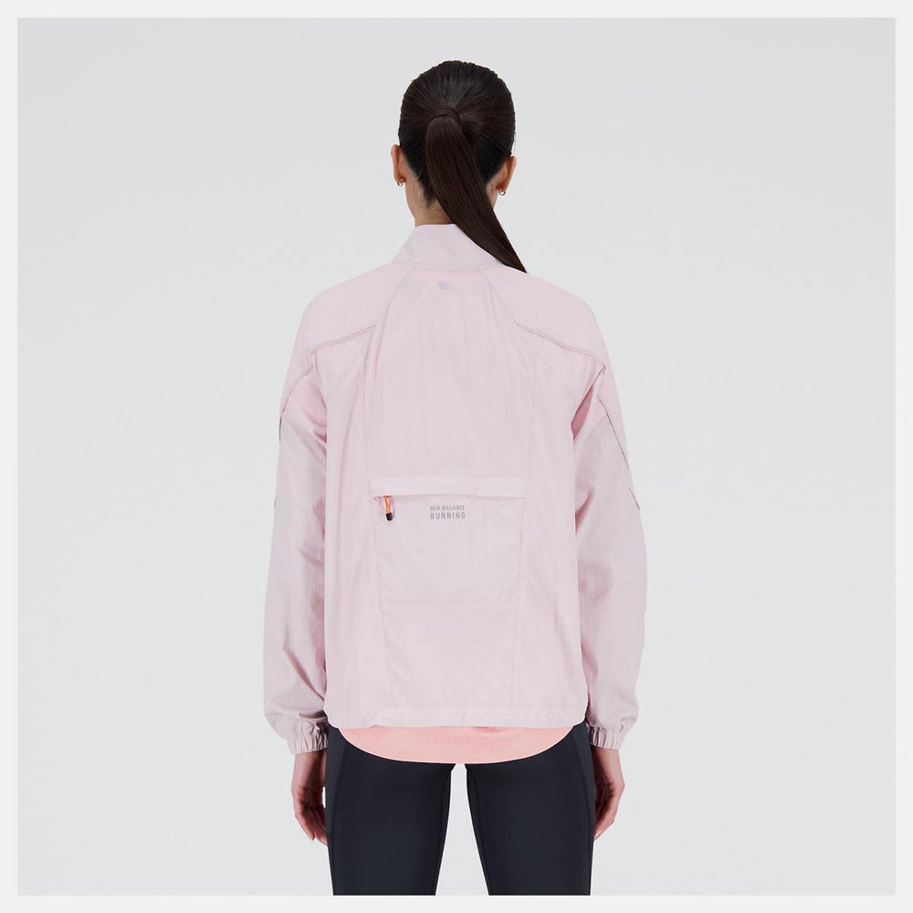 Jackets &amp; Vests | Women New Balance Printed Impact Run Light Pack Jacket Stone Pink