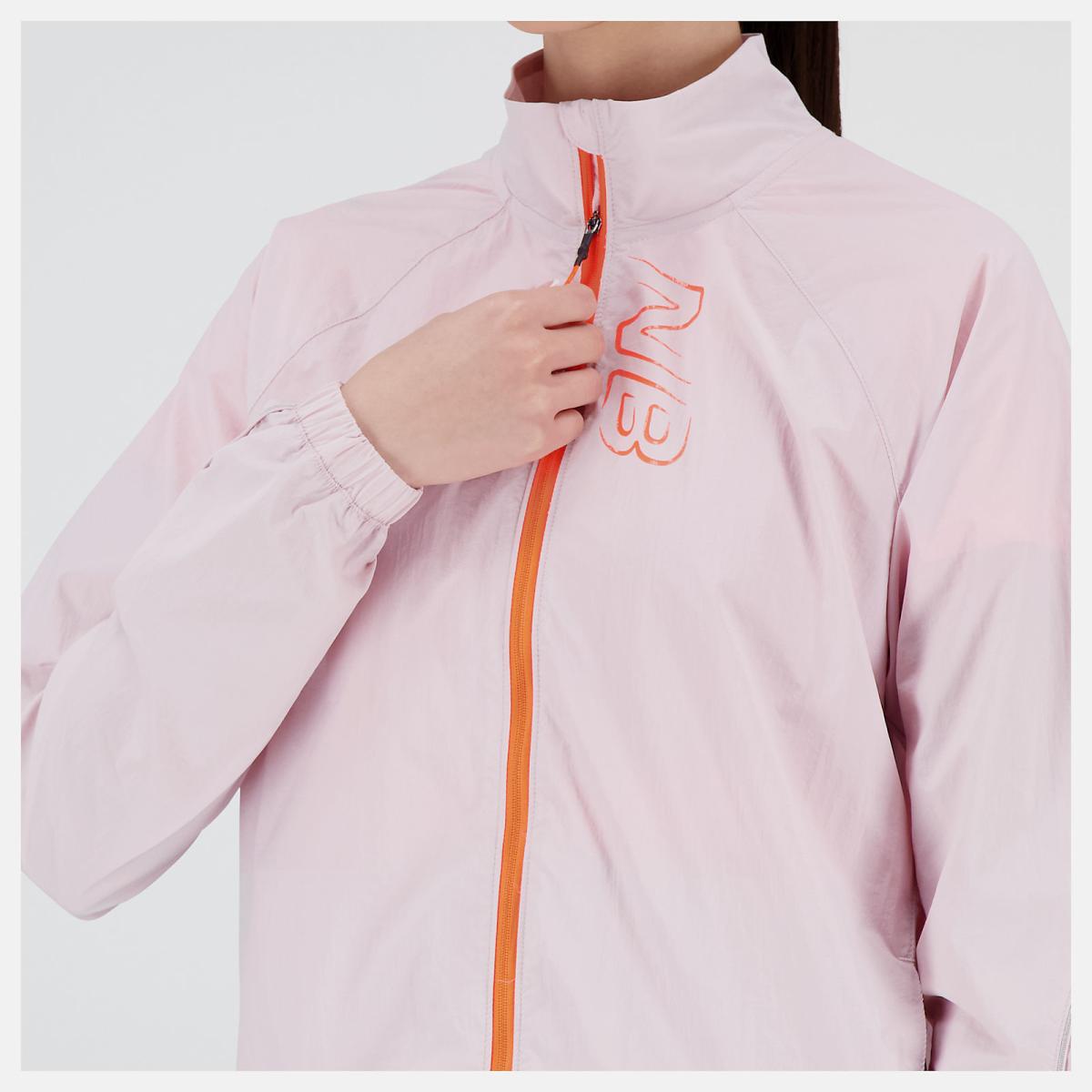 Jackets &amp; Vests | Women New Balance Printed Impact Run Light Pack Jacket Stone Pink