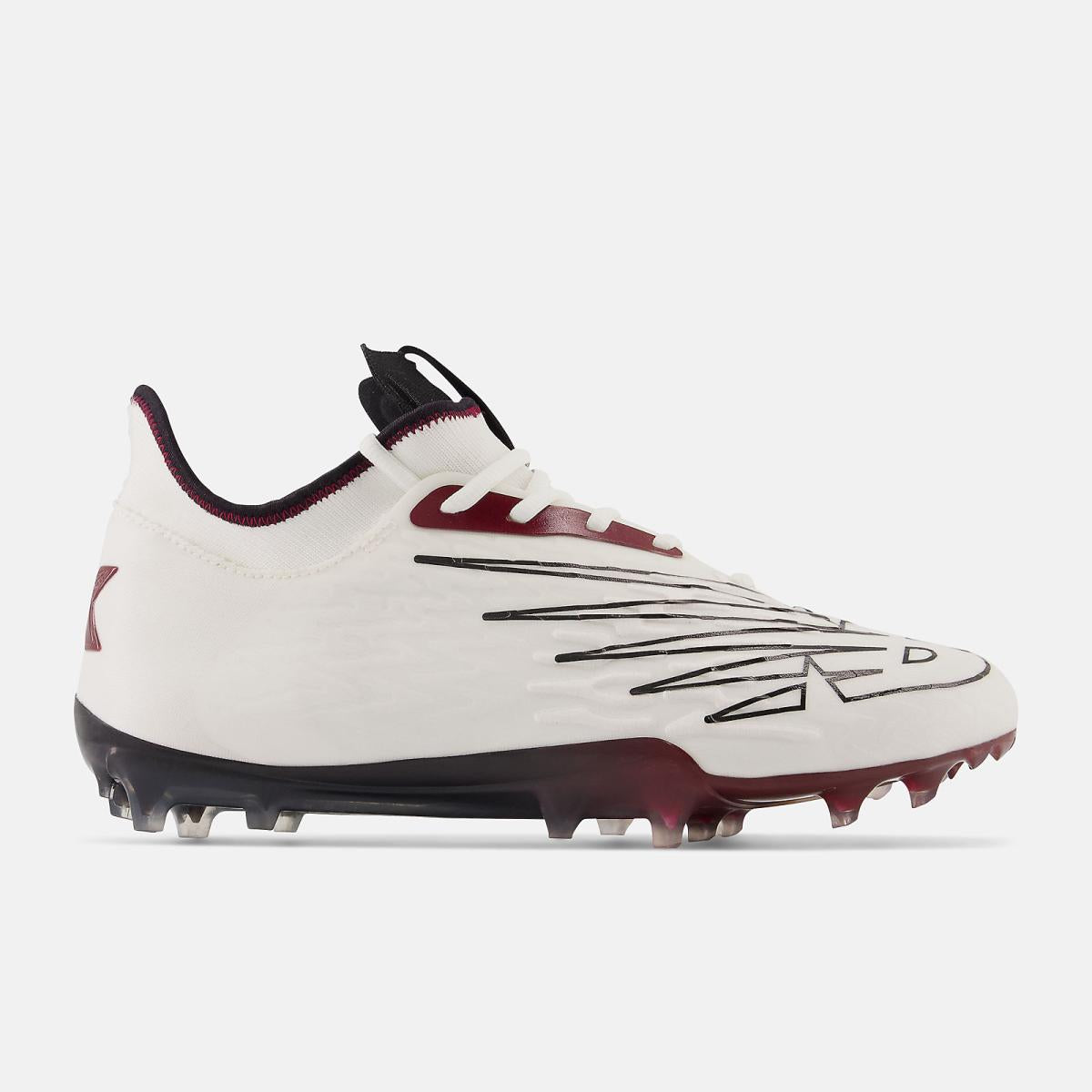 Lacrosse | Men/Women New Balance BurnX3 White With Crimson And Black
