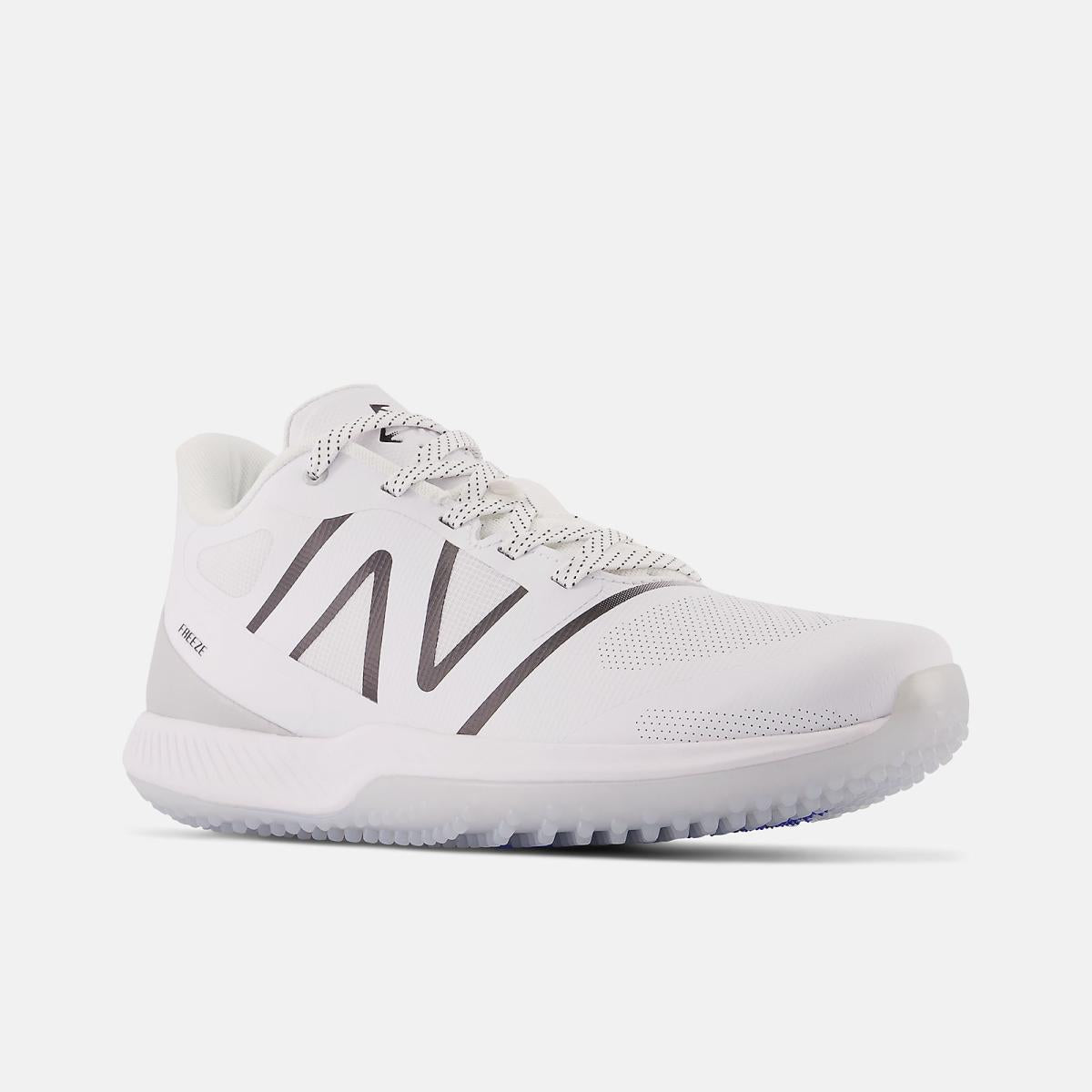 Lacrosse | Men/Women New Balance FreezeLX V4 Turf White With Black And Polar Blue