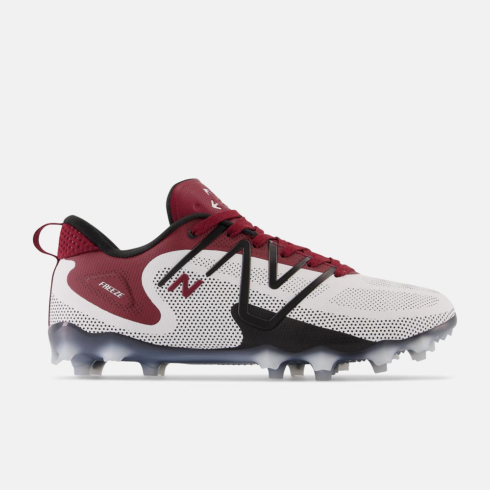 Lacrosse | Men/Women New Balance FreezeLX V4 White With Crimson And Black