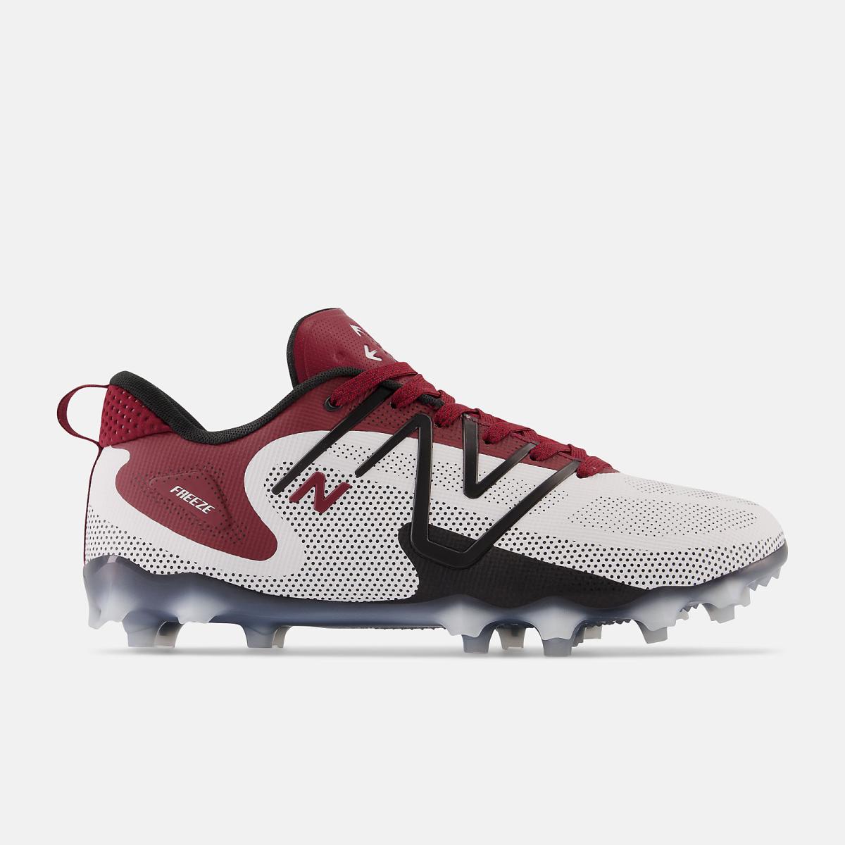 Lacrosse | Men/Women New Balance FreezeLX V4 White With Crimson And Black