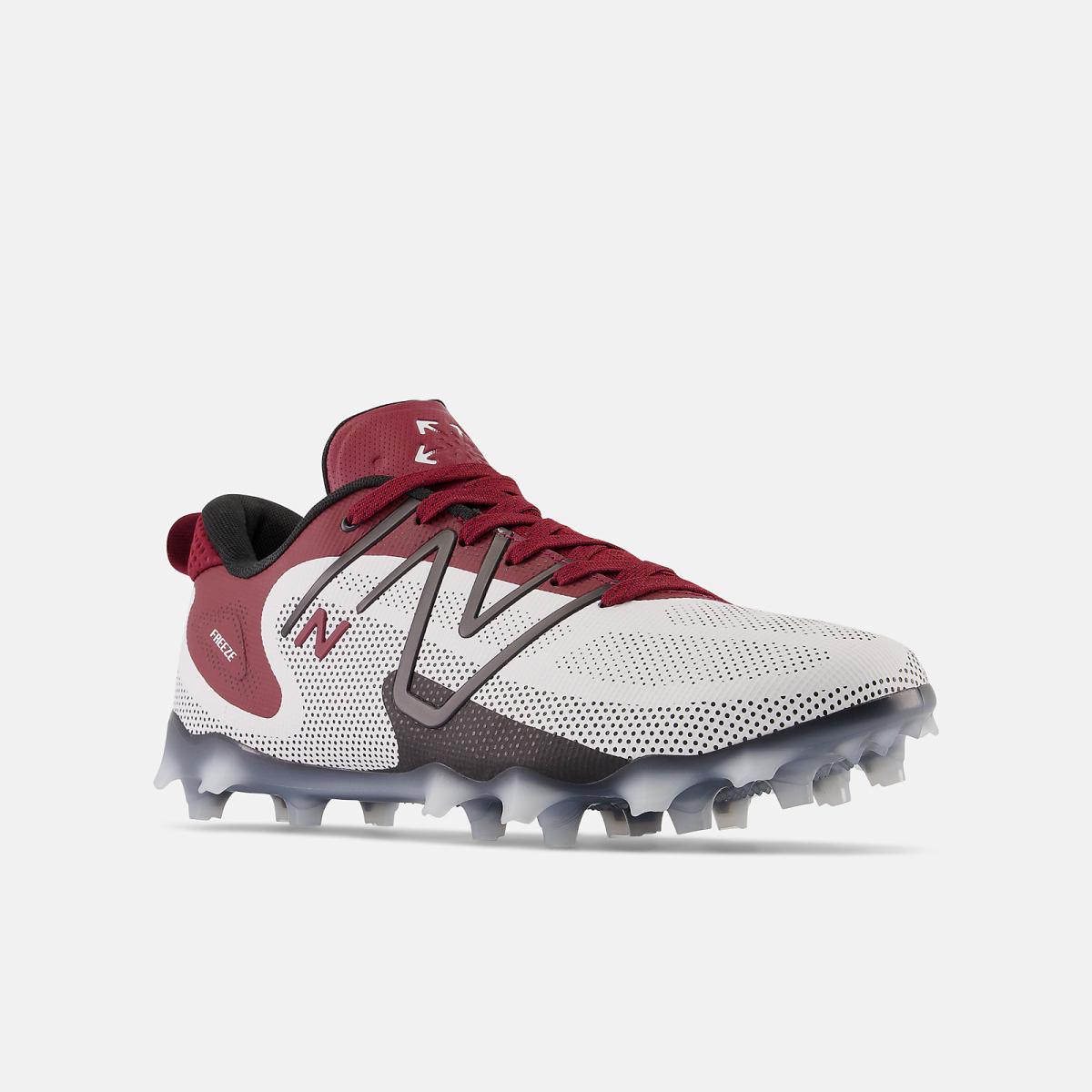 Lacrosse | Men/Women New Balance FreezeLX V4 White With Crimson And Black