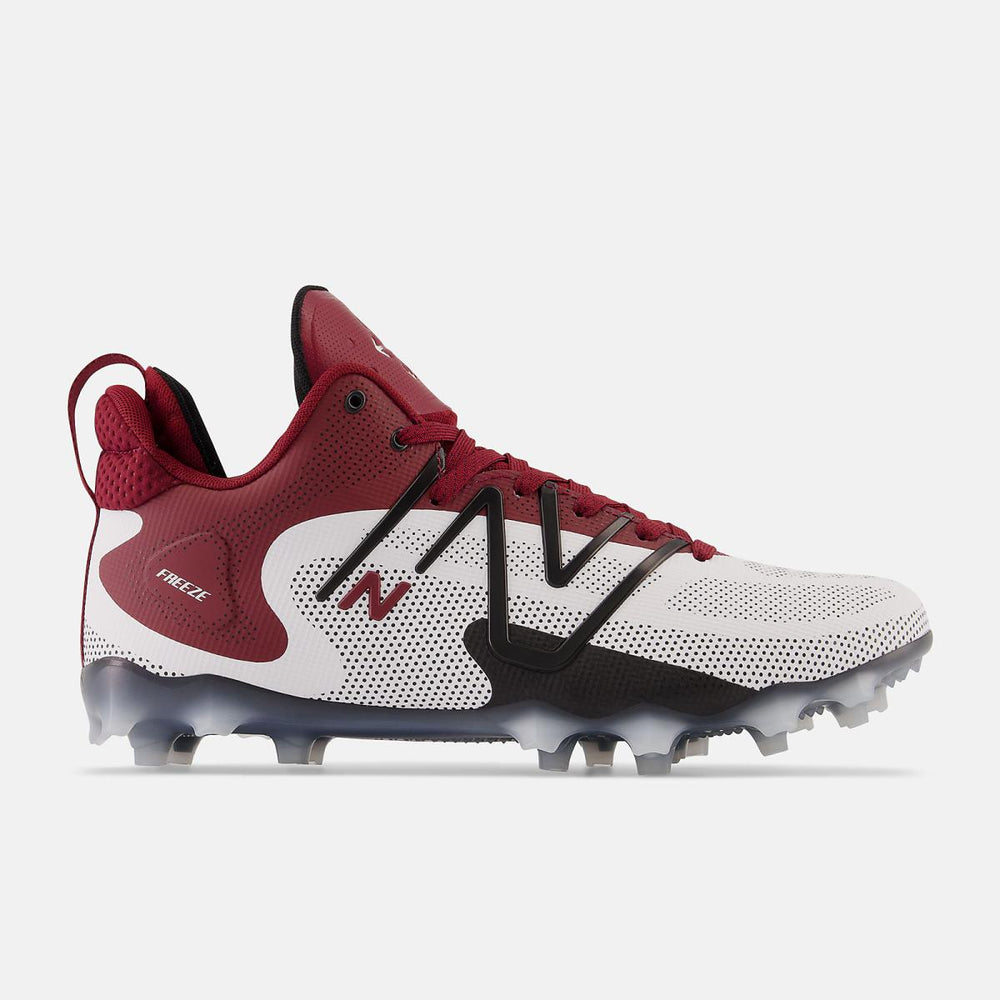 Lacrosse | Men/Women New Balance FreezeLX V4 White With Crimson And Black
