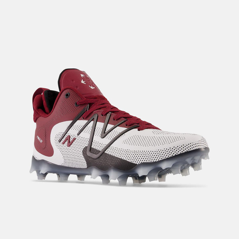 Lacrosse | Men/Women New Balance FreezeLX V4 White With Crimson And Black