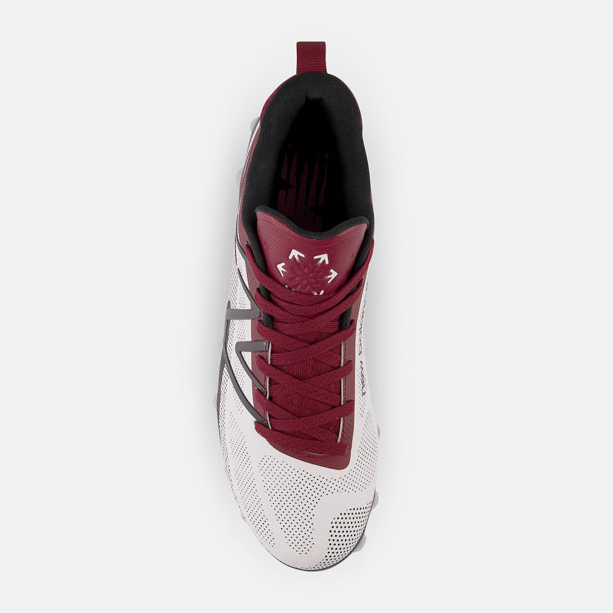 Lacrosse | Men/Women New Balance FreezeLX V4 White With Crimson And Black