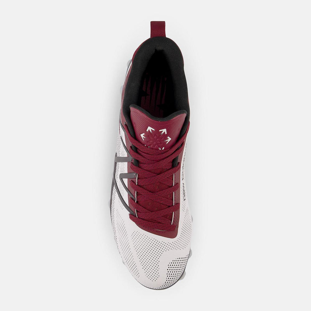 Lacrosse | Men/Women New Balance FreezeLX V4 White With Crimson And Black