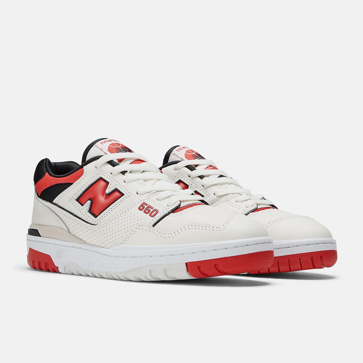 Lifestyle | Men New Balance 550 Sea Salt With True Red And Black