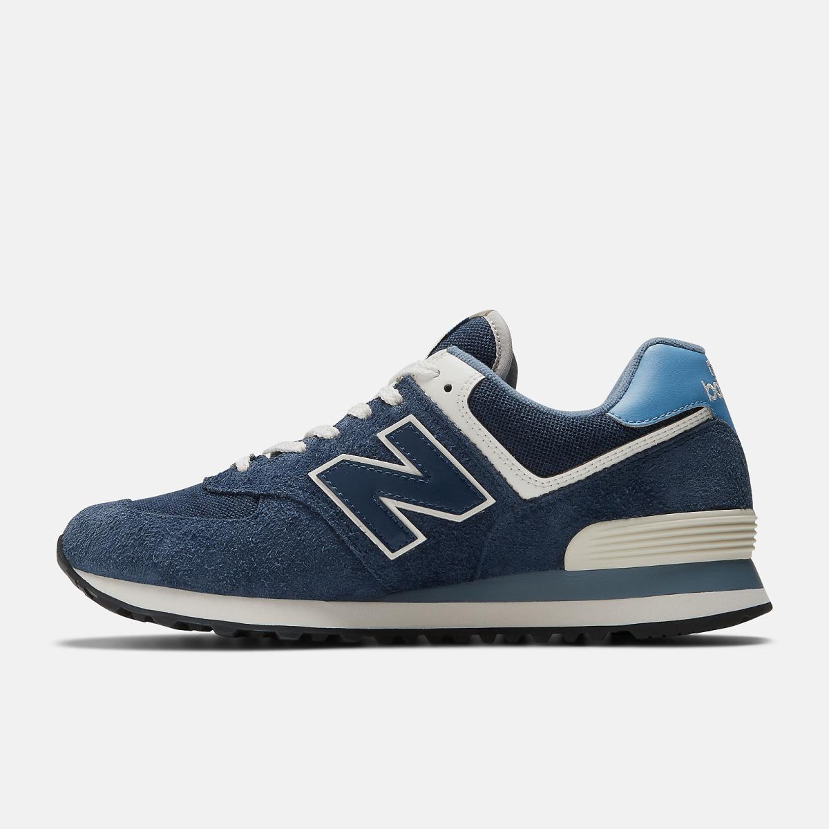 Lifestyle | Men/Women New Balance 574 Navy With Light Blue