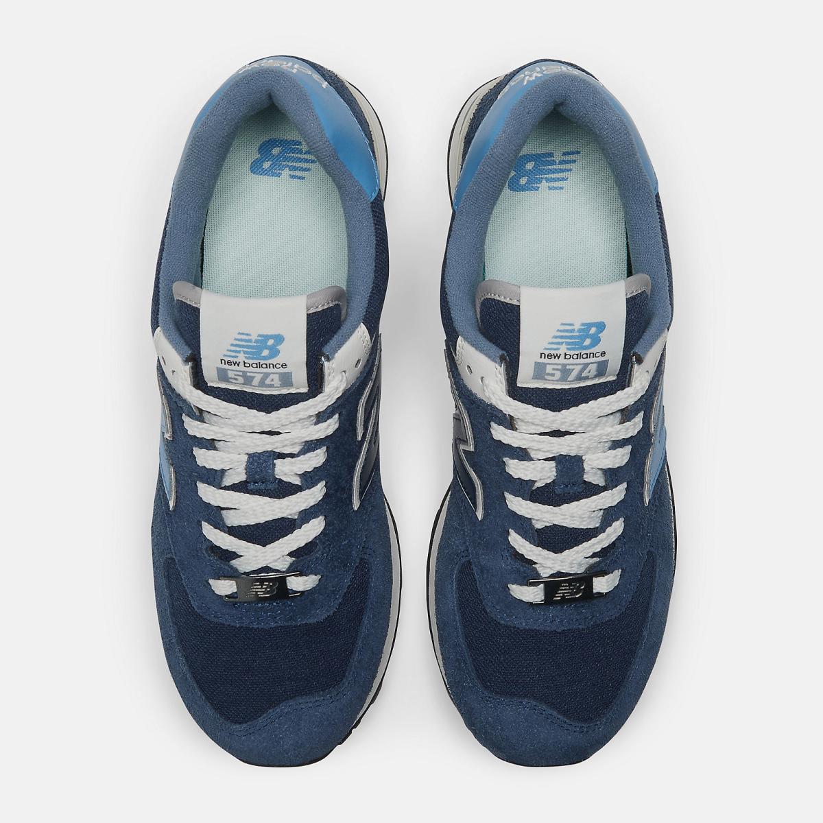 Lifestyle | Men/Women New Balance 574 Navy With Light Blue