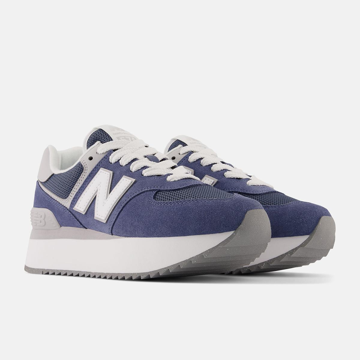Lifestyle | Women New Balance 574+ Vintage Indigo With Rain Cloud And White