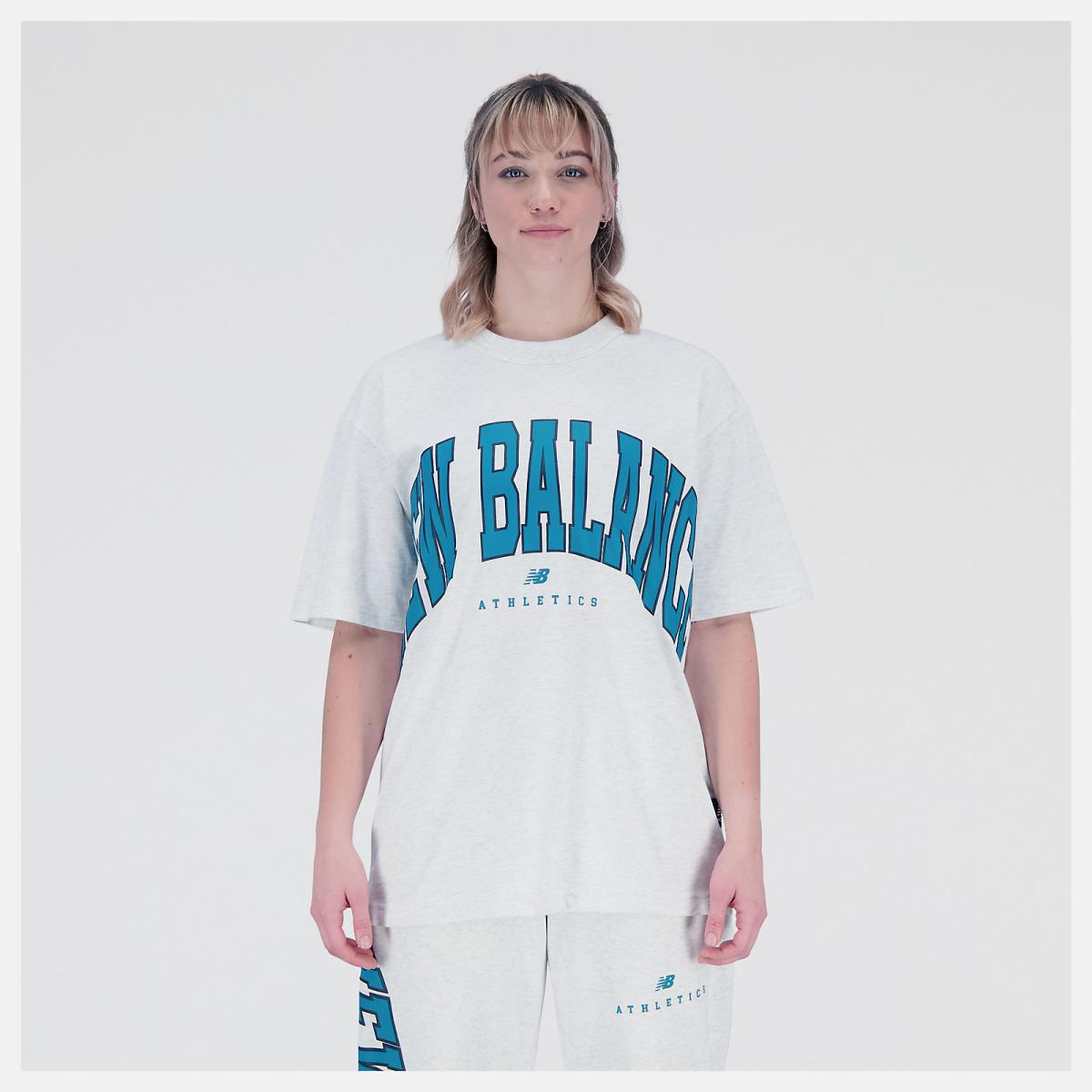 Matching Sets | Men/Women New Balance Uni-ssentials Warped Classics Cotton Jersey T-Shirt Sea Salt Heather