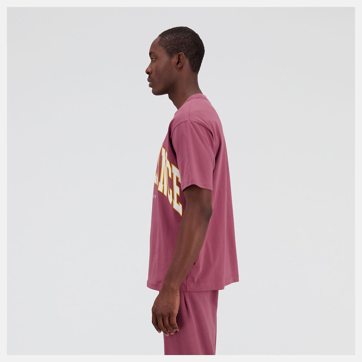 Matching Sets | Men/Women New Balance Uni-ssentials Warped Classics Cotton Jersey T-Shirt Washed Burgundy
