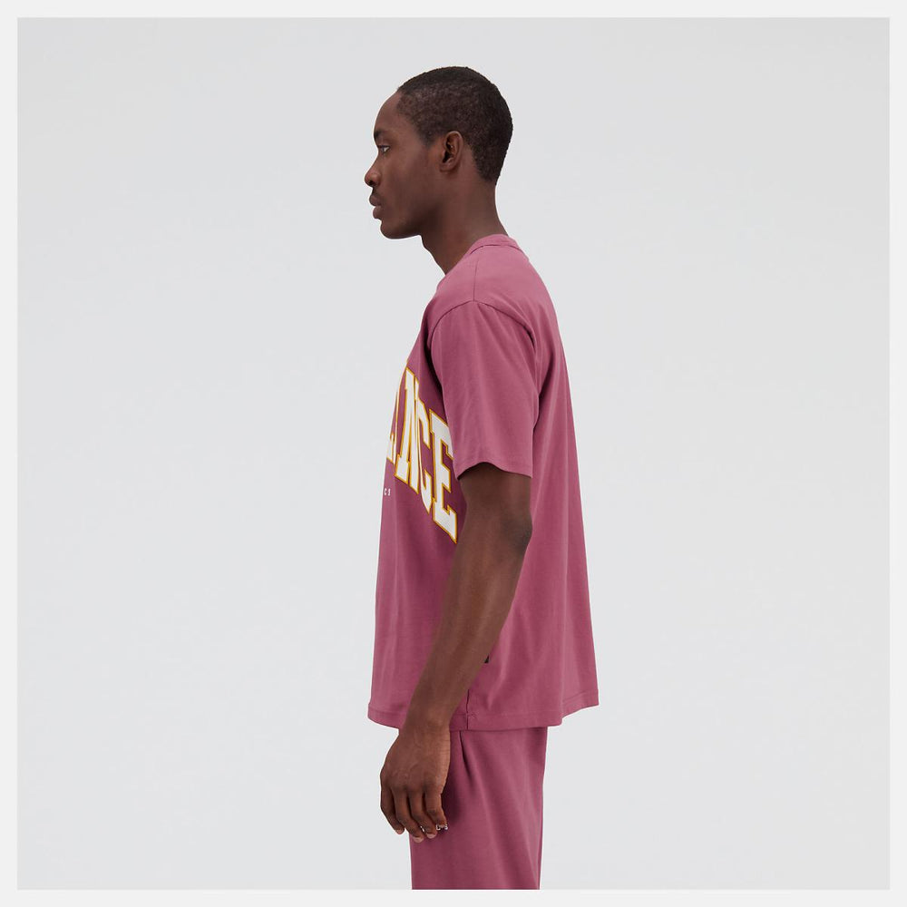 Matching Sets | Men/Women New Balance Uni-ssentials Warped Classics Cotton Jersey T-Shirt Washed Burgundy