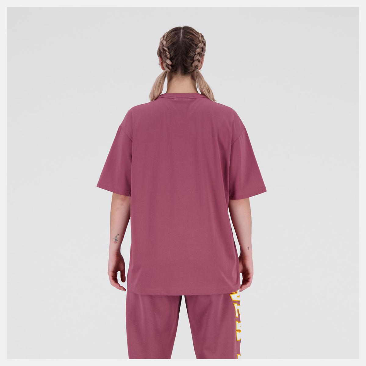 Matching Sets | Men/Women New Balance Uni-ssentials Warped Classics Cotton Jersey T-Shirt Washed Burgundy