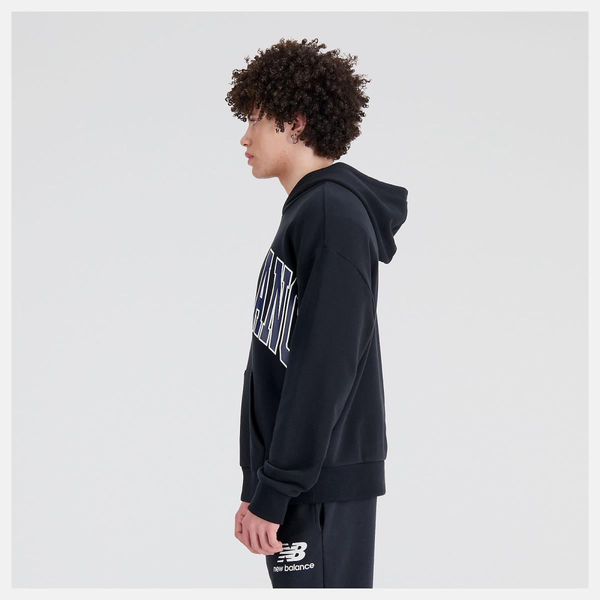 Matching Sets | Men/Women New Balance Uni-ssentials Warped Classics French Terry Hoodie Black