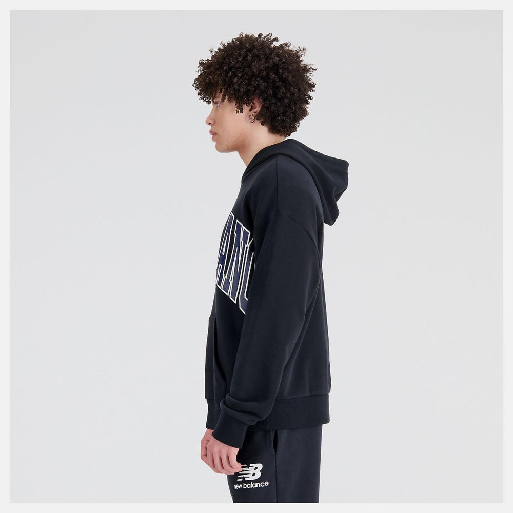 Matching Sets | Men/Women New Balance Uni-ssentials Warped Classics French Terry Hoodie Black