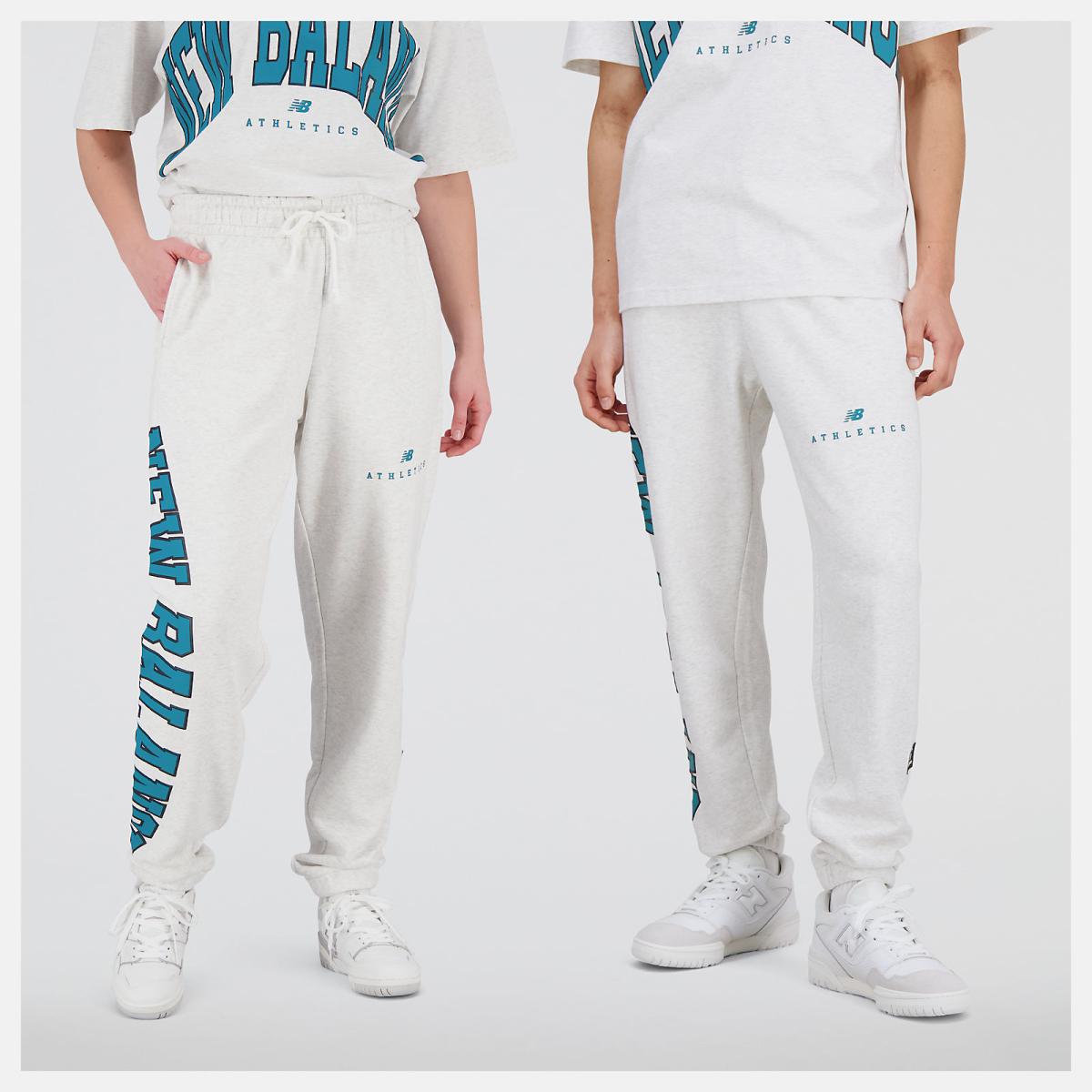 Matching Sets | Men/Women New Balance Uni-ssentials Warped Classics French Terry Sweatpant Sea Salt Heather