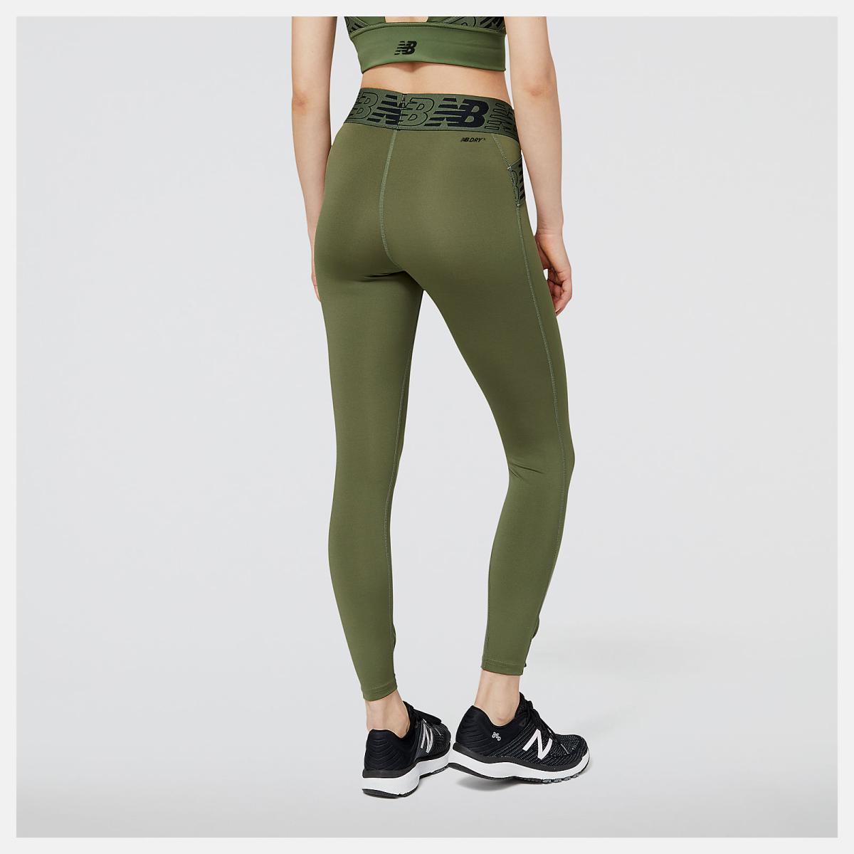 Pants &amp; Leggings | Women New Balance Relentless Crossover High Rise 7/8 Tight Deep Olive Green