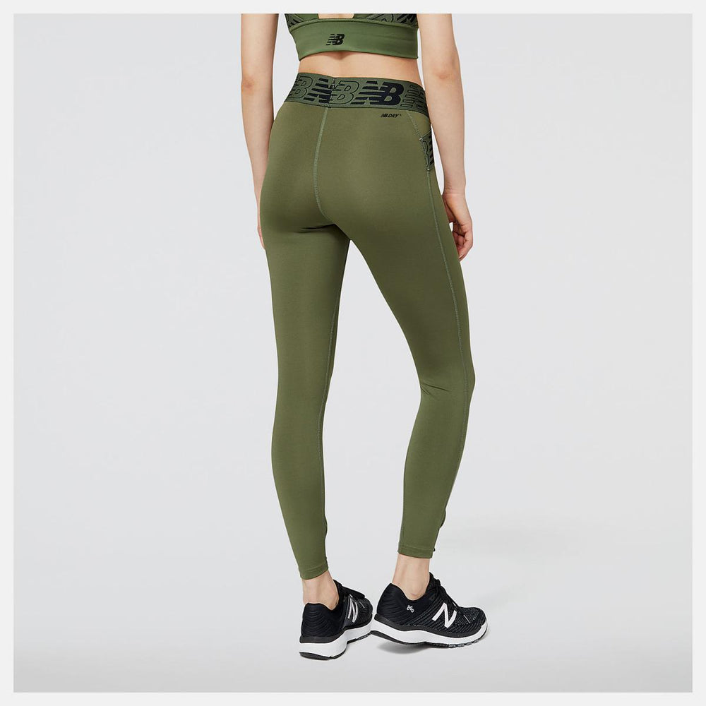 Pants &amp; Leggings | Women New Balance Relentless Crossover High Rise 7/8 Tight Deep Olive Green