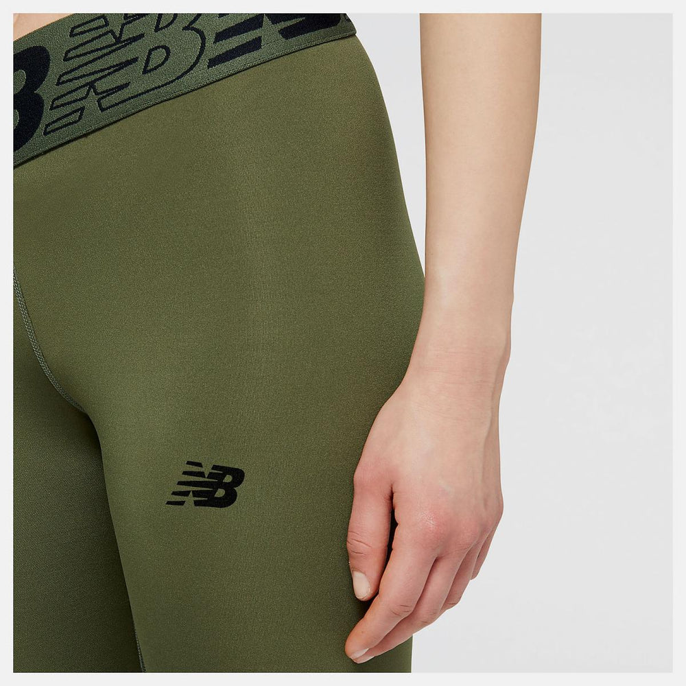 Pants &amp; Leggings | Women New Balance Relentless Crossover High Rise 7/8 Tight Deep Olive Green