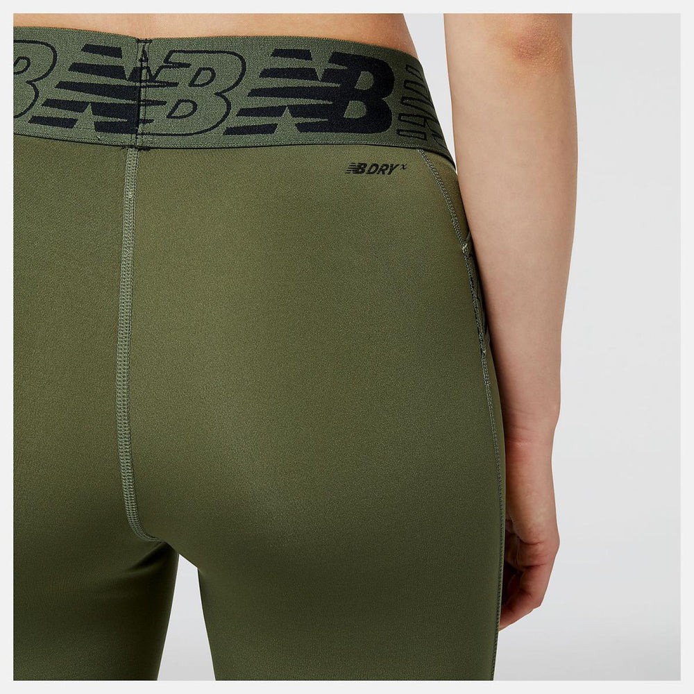 Pants &amp; Leggings | Women New Balance Relentless Crossover High Rise 7/8 Tight Deep Olive Green