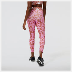 Pants &amp; Leggings | Women New Balance Relentless Crossover Printed High Rise 7/8 Tight Raspberry