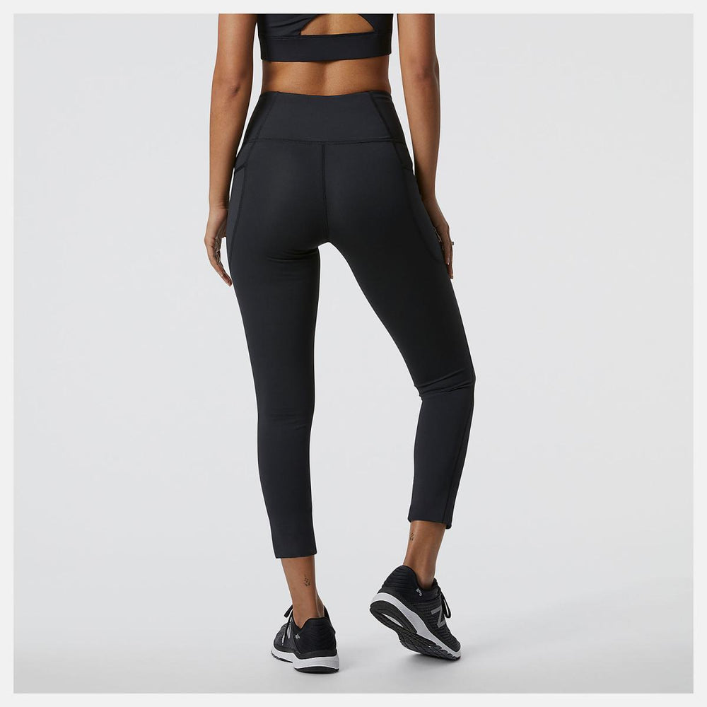 Pants &amp; Leggings | Women New Balance Shape Shield 7/8 High Rise Pocket Tight Black