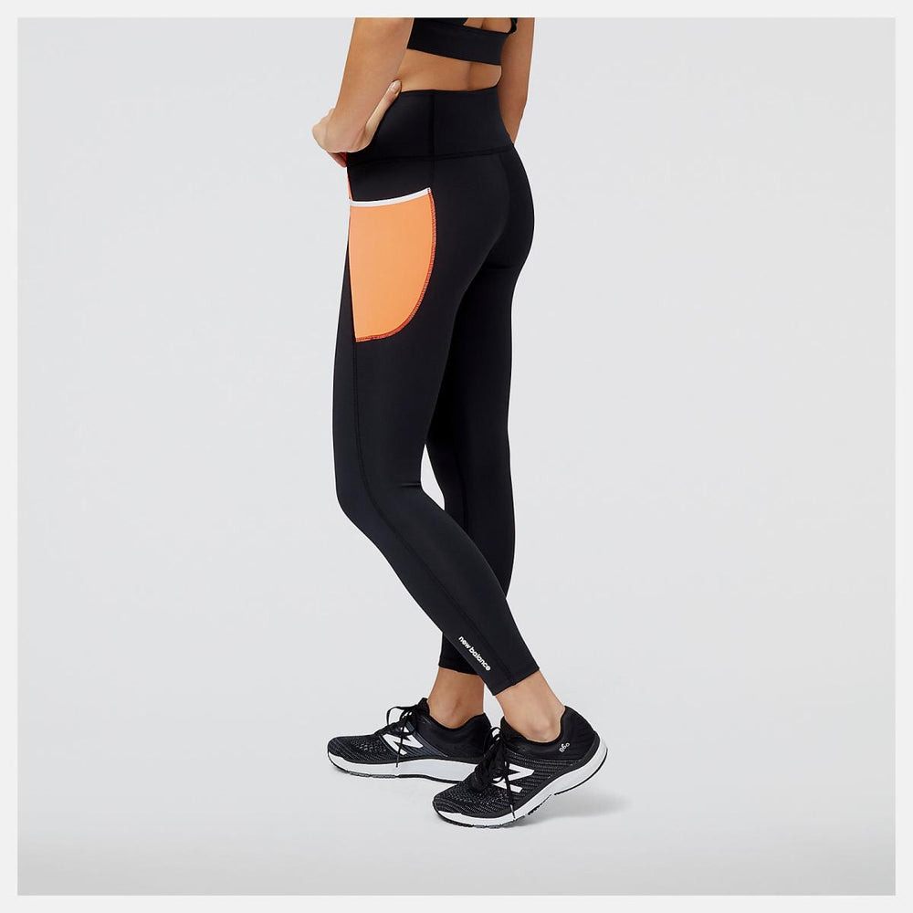 Pants &amp; Leggings | Women New Balance Shape Shield 7/8 High Rise Pocket Tight Neon Dragonfly