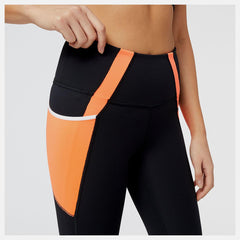 Pants &amp; Leggings | Women New Balance Shape Shield 7/8 High Rise Pocket Tight Neon Dragonfly