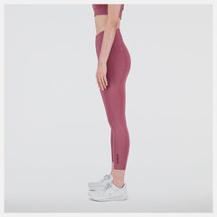 Pants &amp; Leggings | Women New Balance Shape Shield 7/8 High Rise Pocket Tight Washed Burgundy